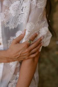 Flutter Ring | Green Peridot