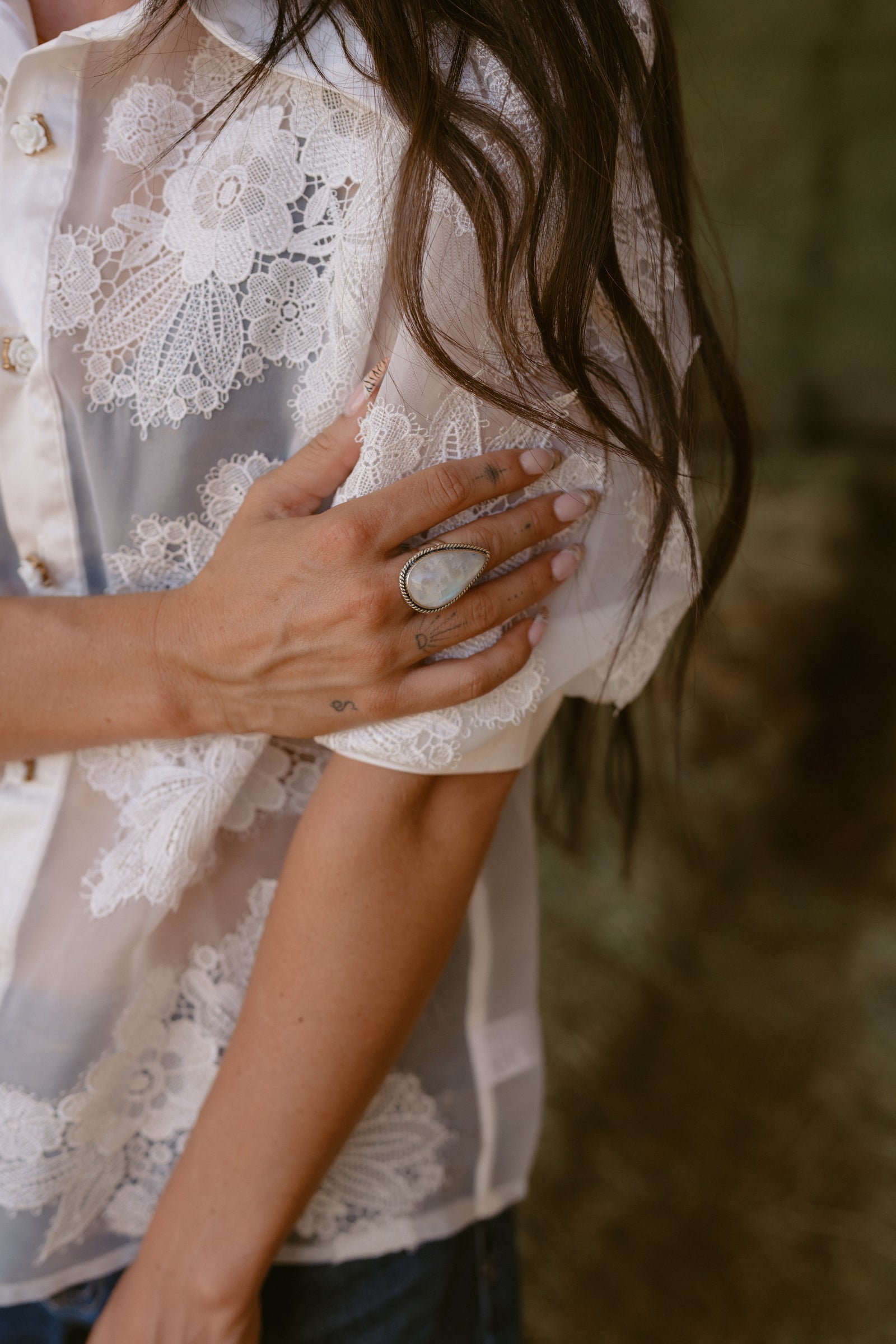 Teagan Ring | #2 | Rainbow Moonstone - FINAL SALE