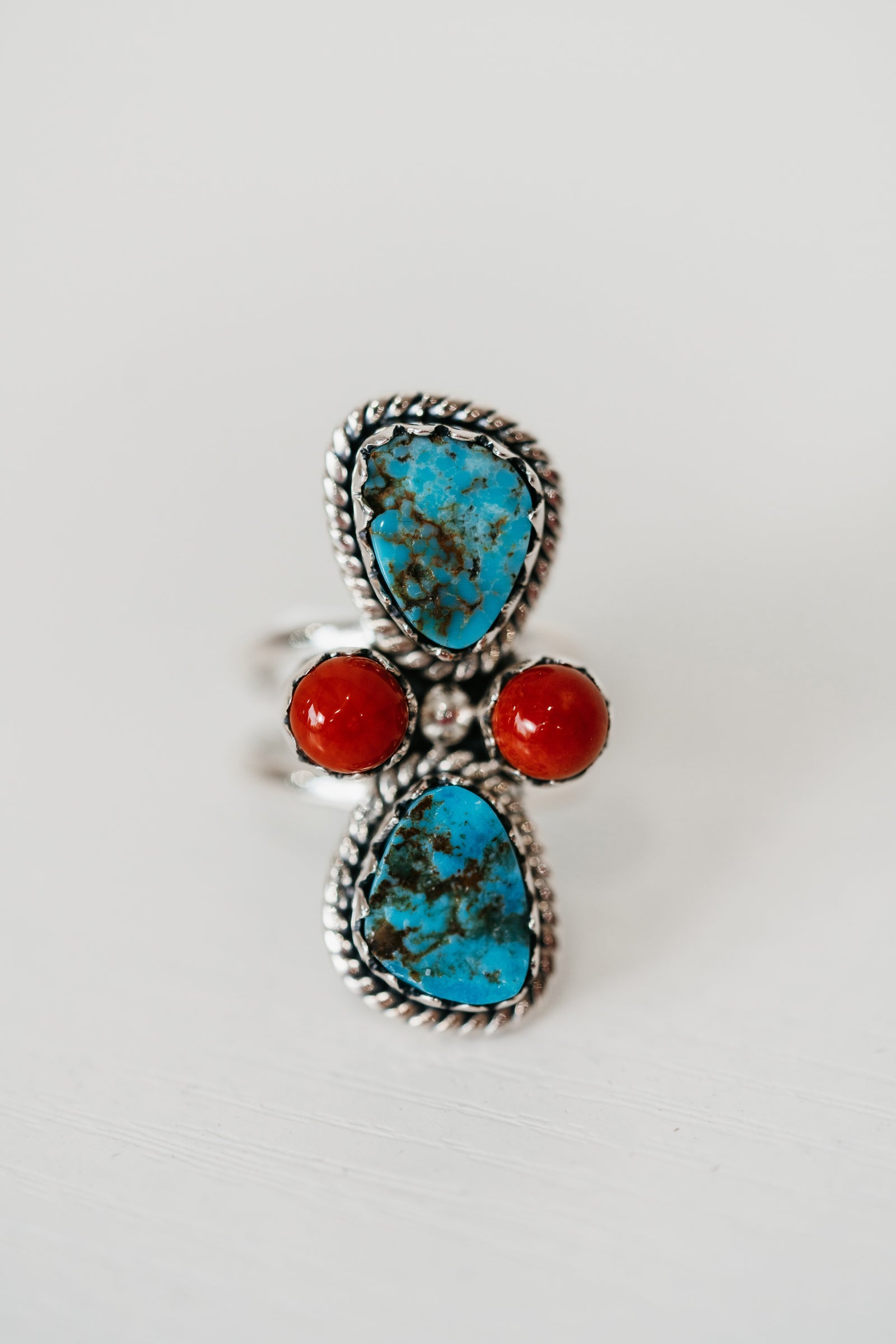 Walker Ring | Turquoise + Coral