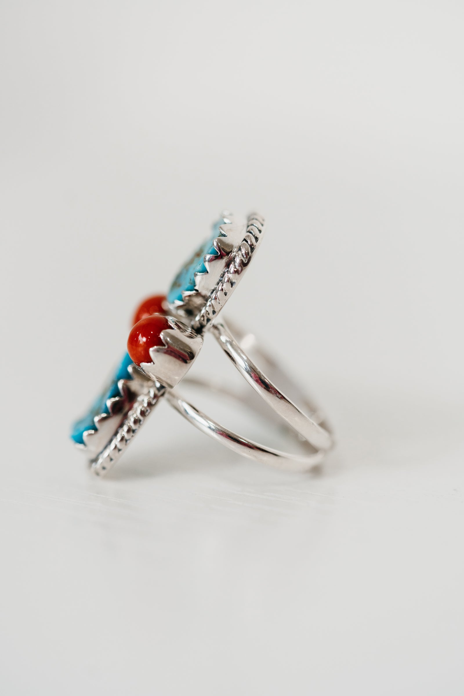 Walker Ring | Turquoise + Coral