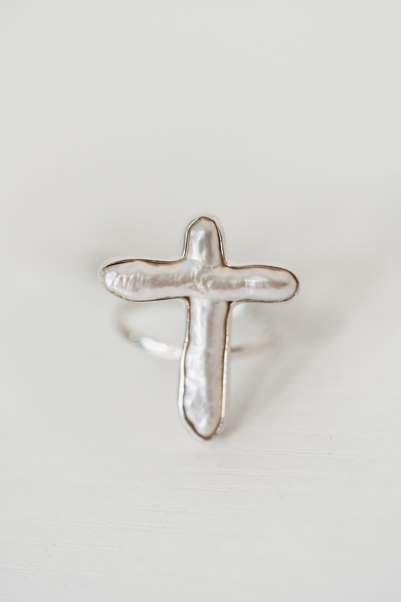 Pearl Cross Ring | #3