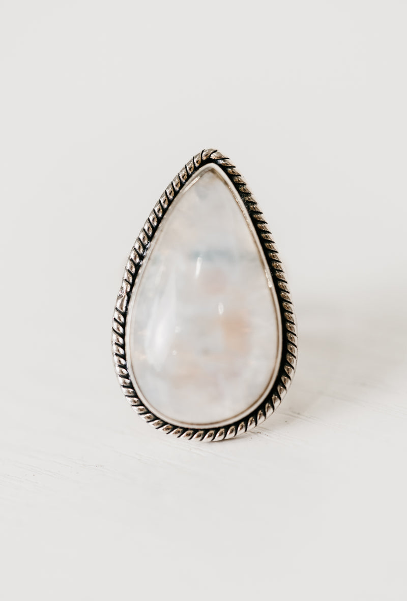 Teagan Ring | #2 | Rainbow Moonstone - FINAL SALE