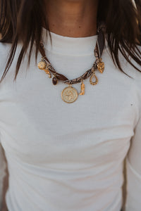 Brown All Around Charm Necklace