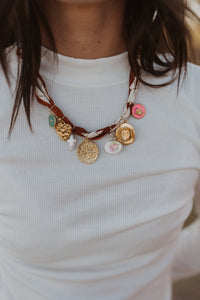 Diamond Rust Charm Necklace