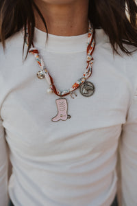 Silver + Flowers Charm Necklace