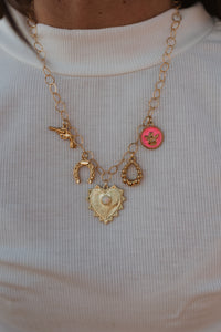 Pop of Pink Charm Necklace