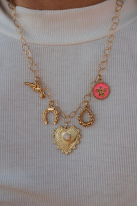 Pop of Pink Charm Necklace