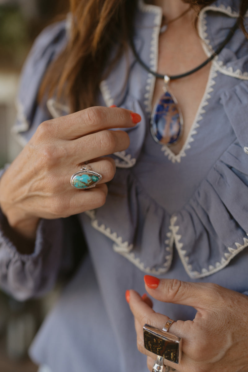 Kingfisher Ring | Blue Copper Turquoise
