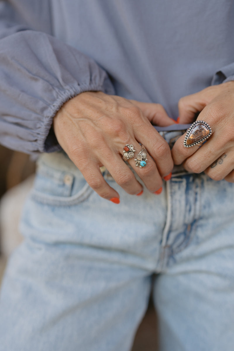 Lona Ring | Turquoise + Coral