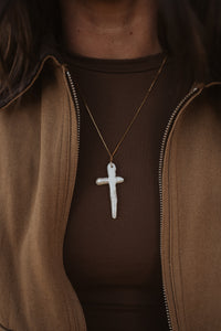 Mother of Pearl Cross Necklace