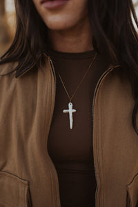 Mother of Pearl Cross Necklace