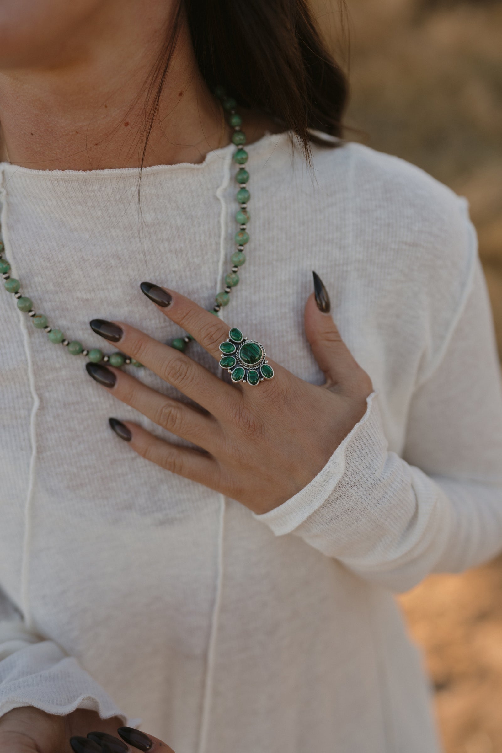 Melona Ring | Malachite