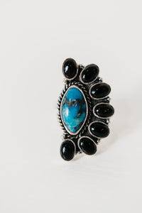 Stellan Ring | Black Onyx + Turquoise