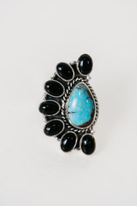 Stellan Ring | Black Onyx + Turquoise
