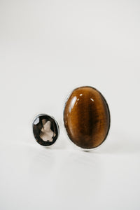 Randy Ring | Tiger's Eye + Smoky Quartz