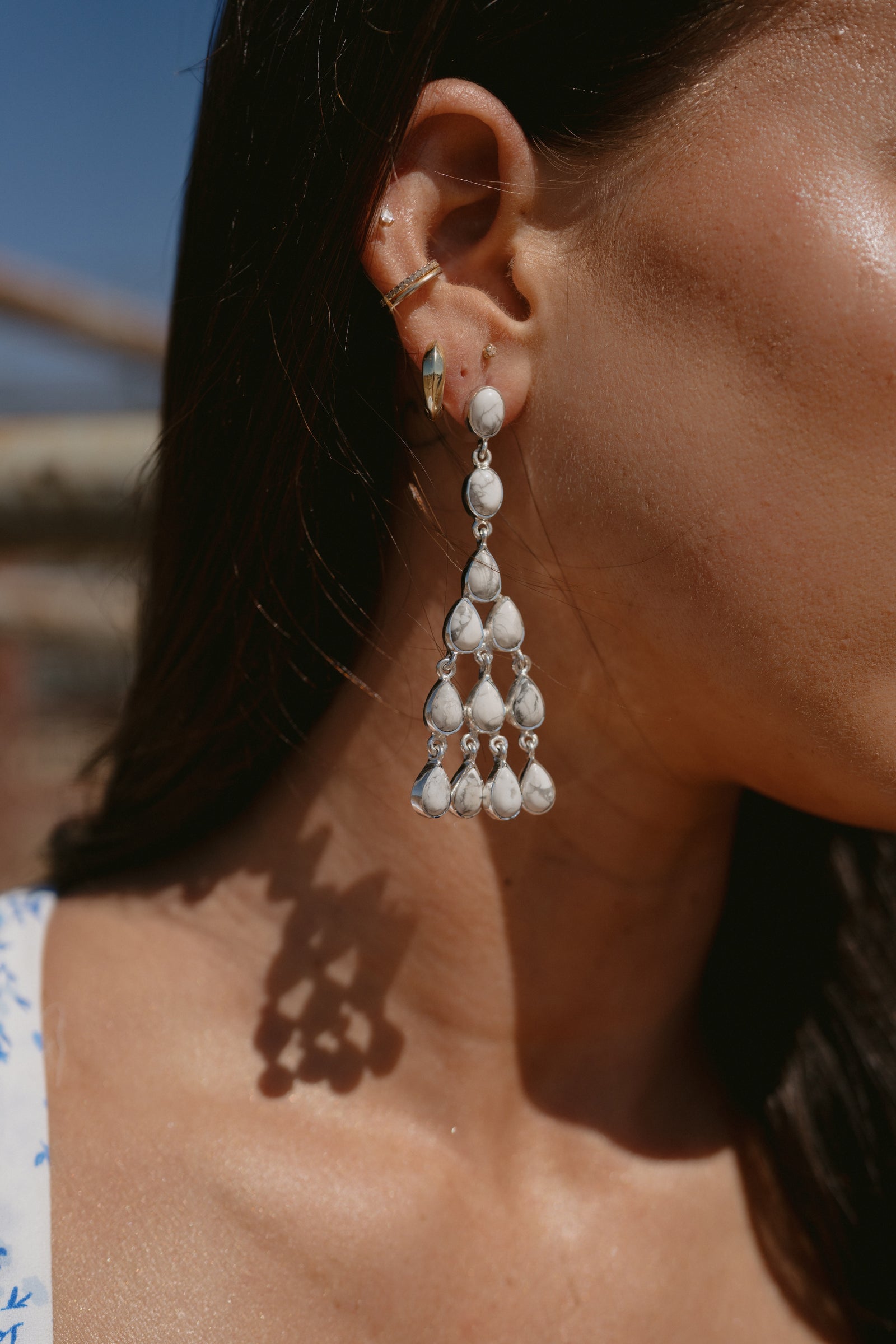 Janelle Earrings | Howlite