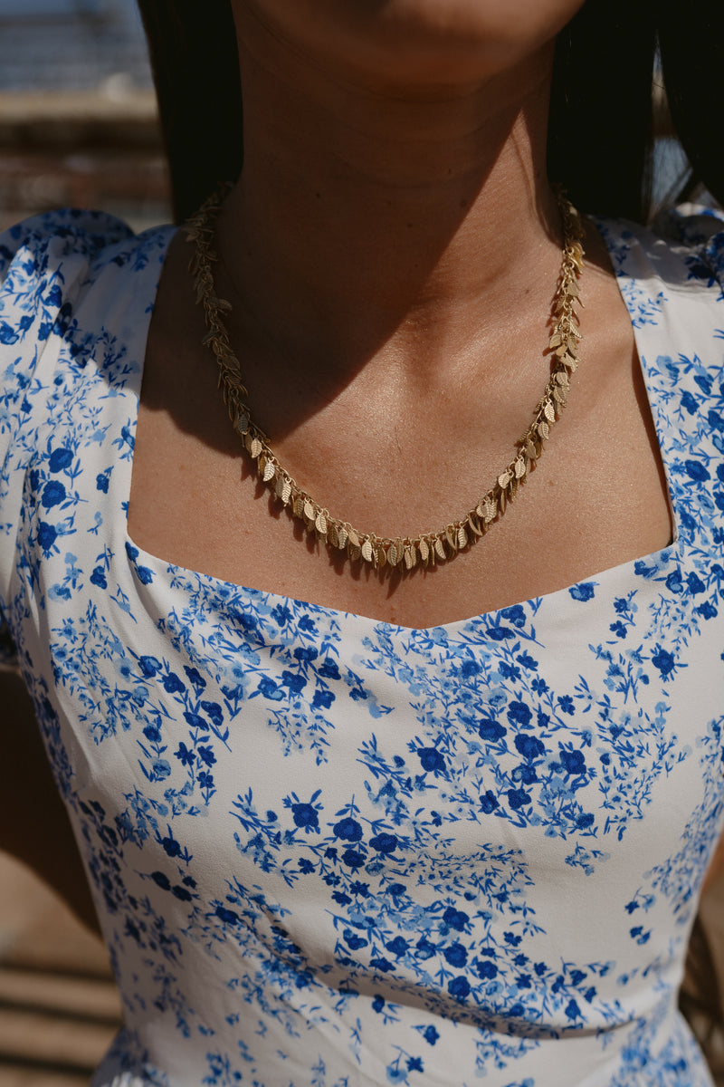 La Pluma Necklace | Gold