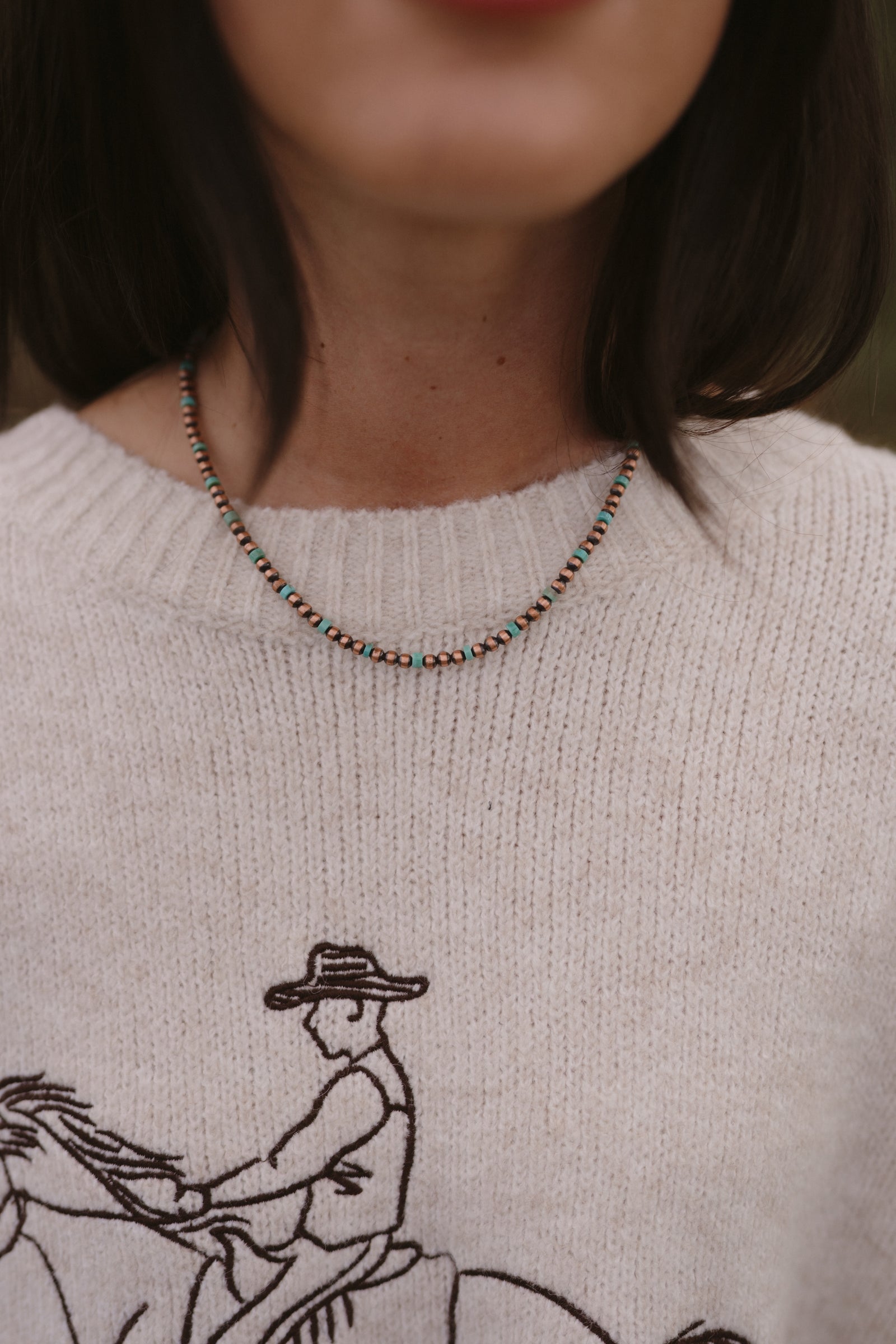 Myla Necklace | Copper + Turquoise