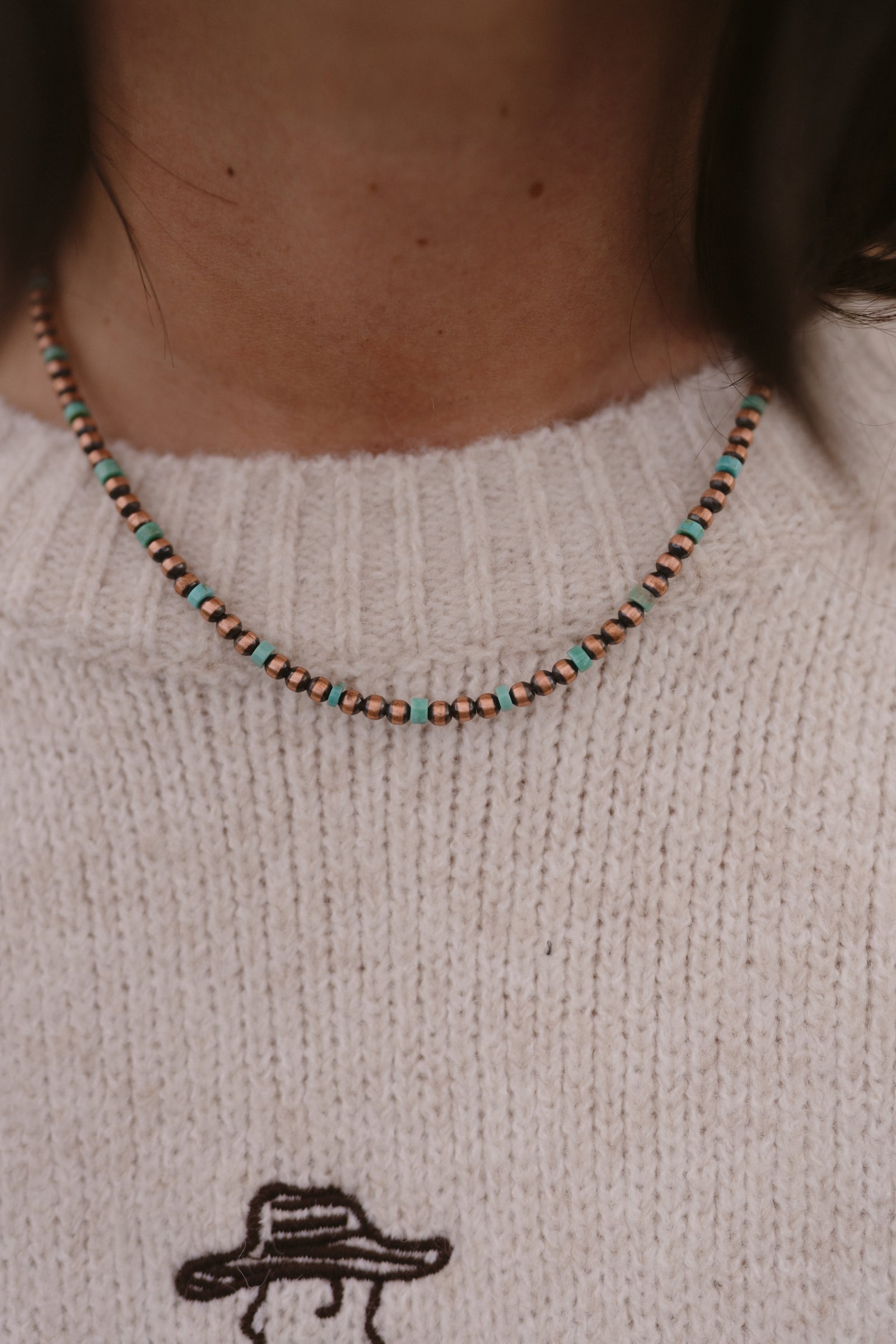 Myla Necklace | Copper + Turquoise