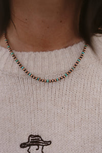 Myla Necklace | Copper + Turquoise