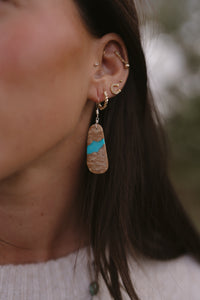 Evangeline Earrings | #1 | Turquoise + Brown