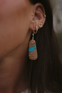 Evangeline Earrings | #1 | Turquoise + Brown