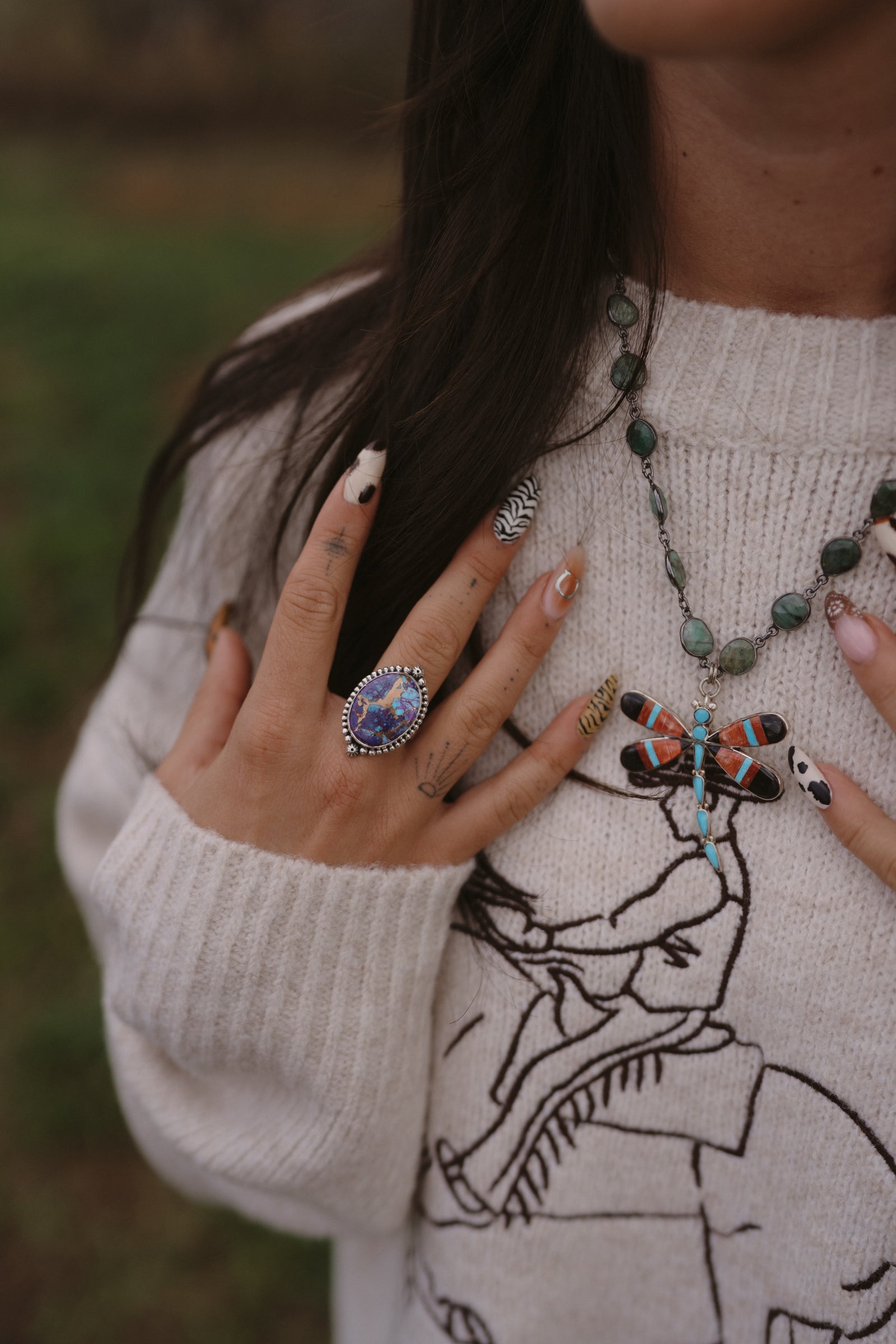 Aaliyah Ring | Purple Turquoise