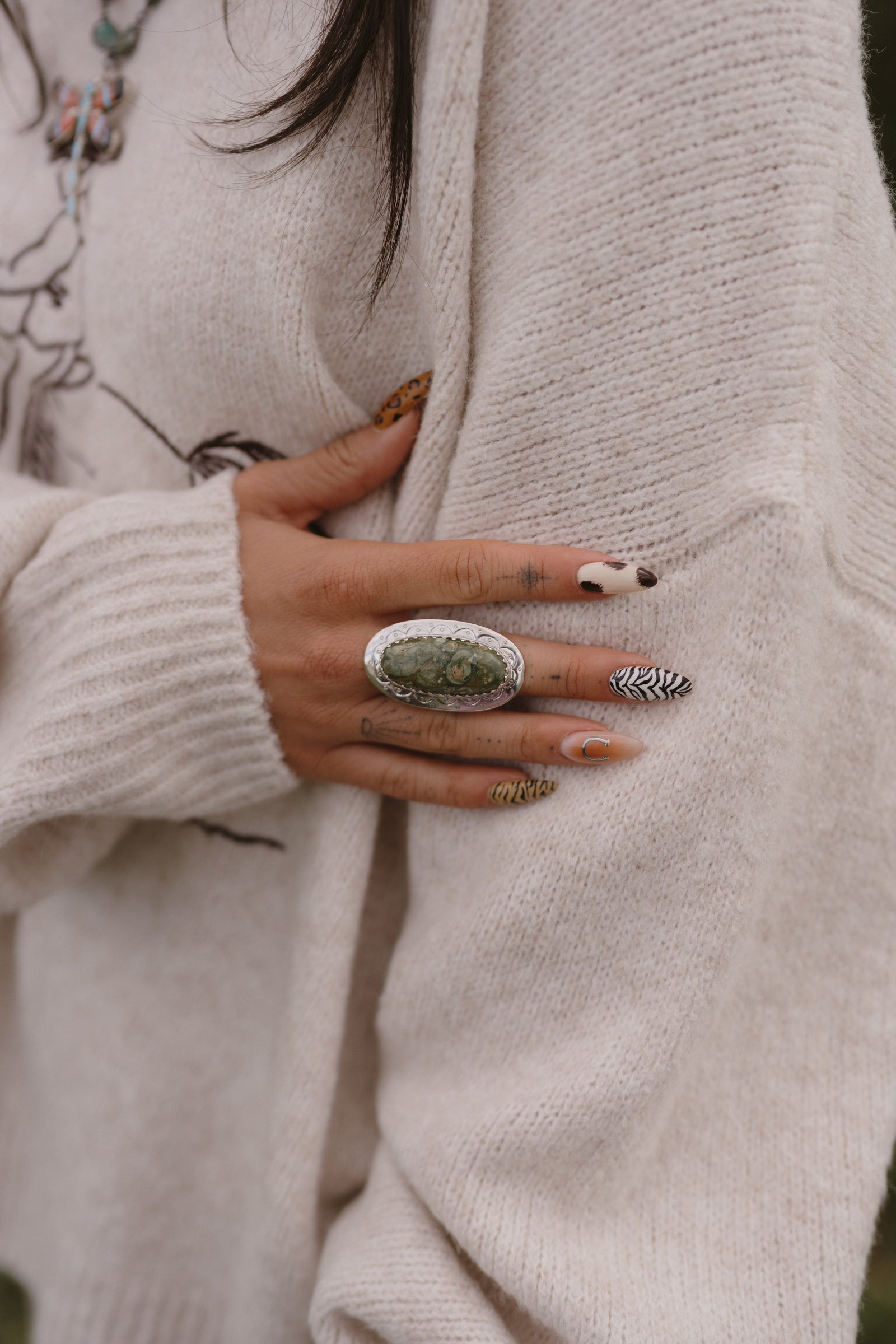 Sojourner Ring | Rainforest Jasper