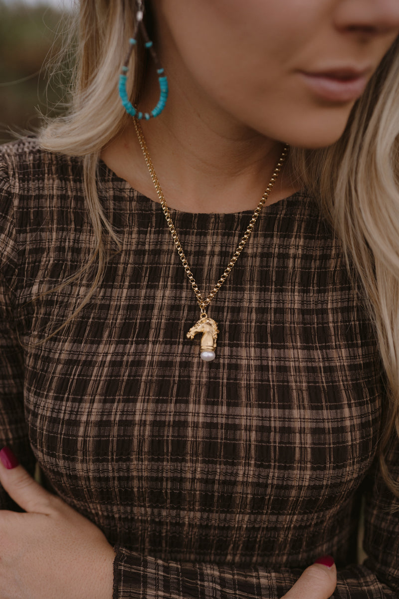 Golden Knight Necklace