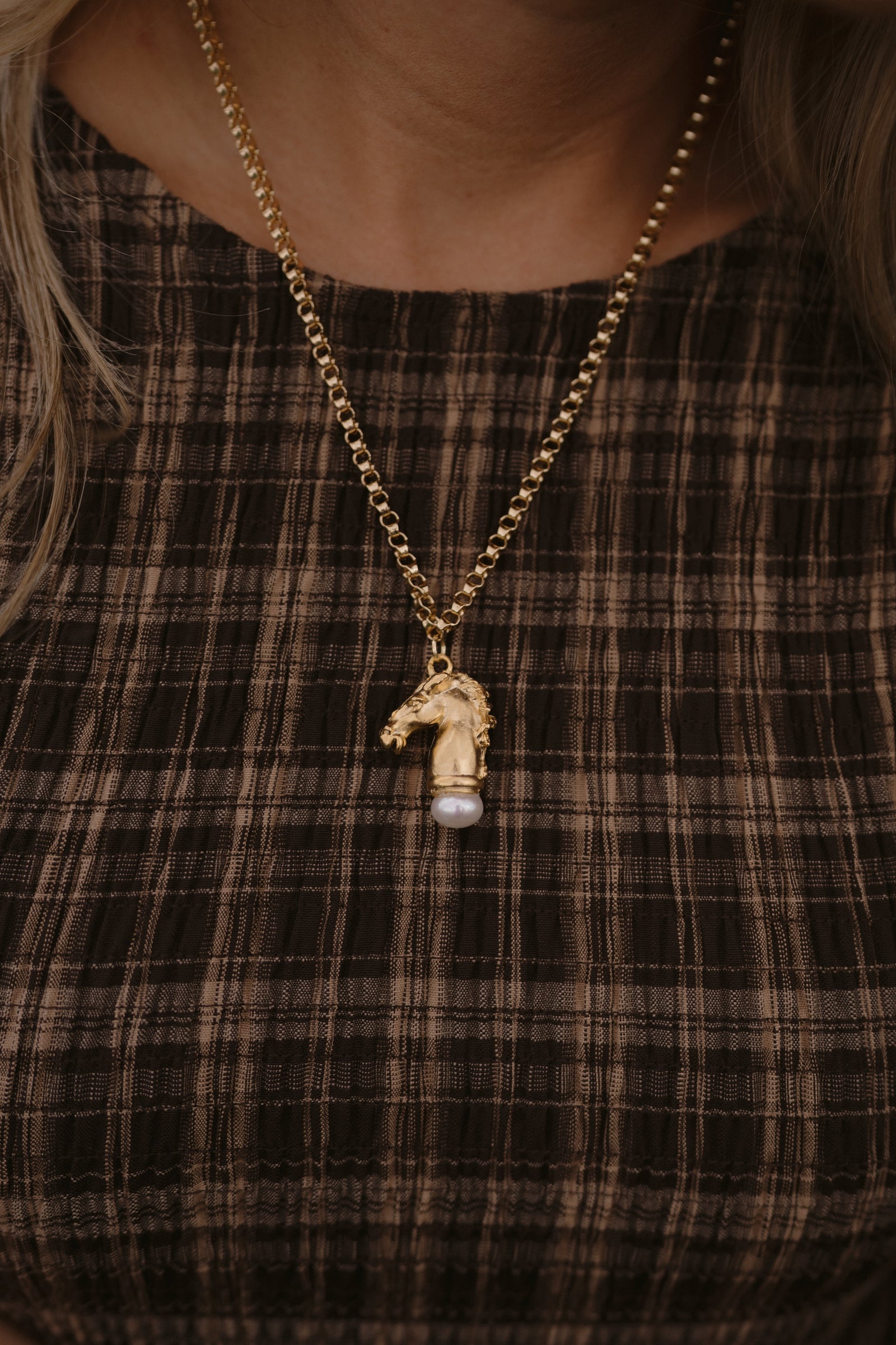 Golden Knight Necklace