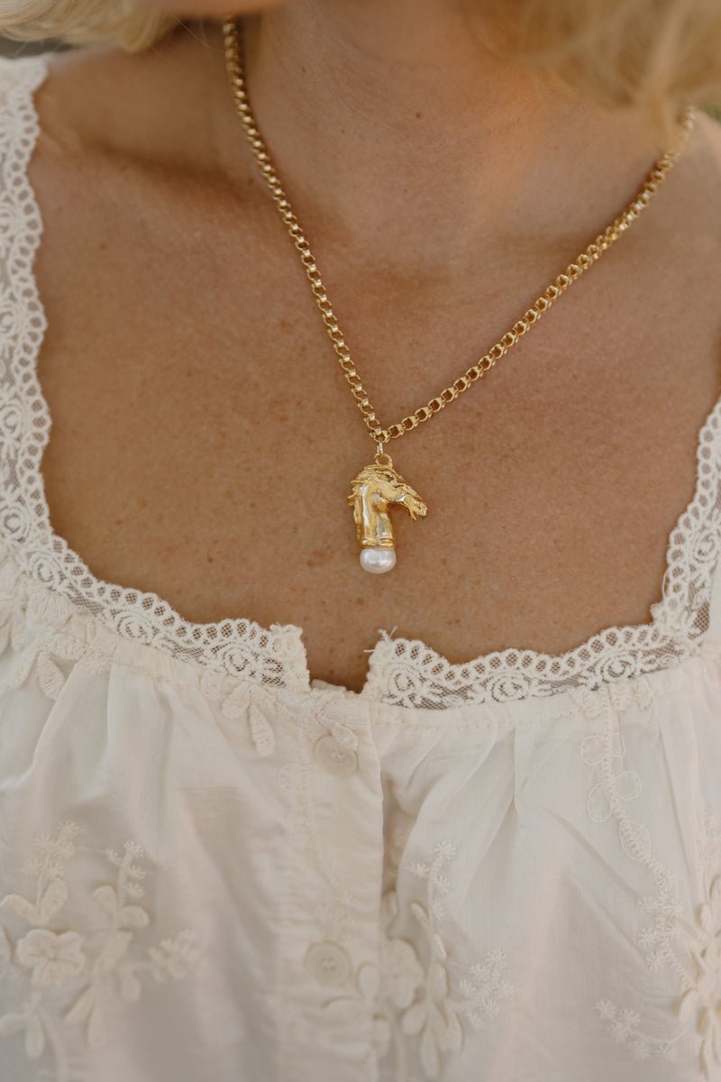Golden Knight Necklace