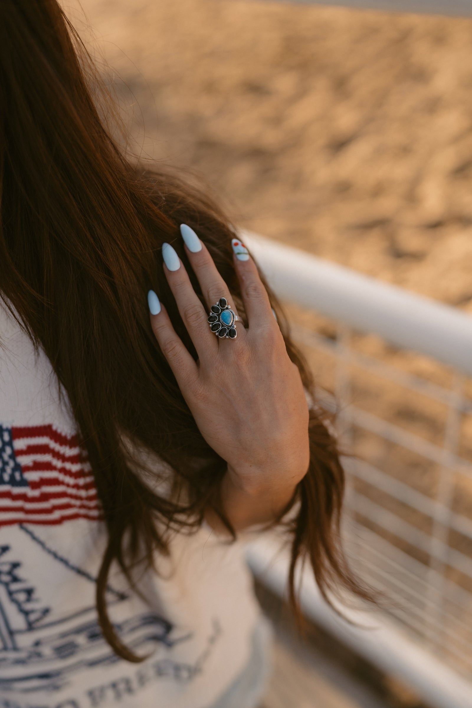 Berrie Ring | Smithsonite + Black Onyx