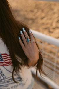 Berrie Ring | Smithsonite + Black Onyx