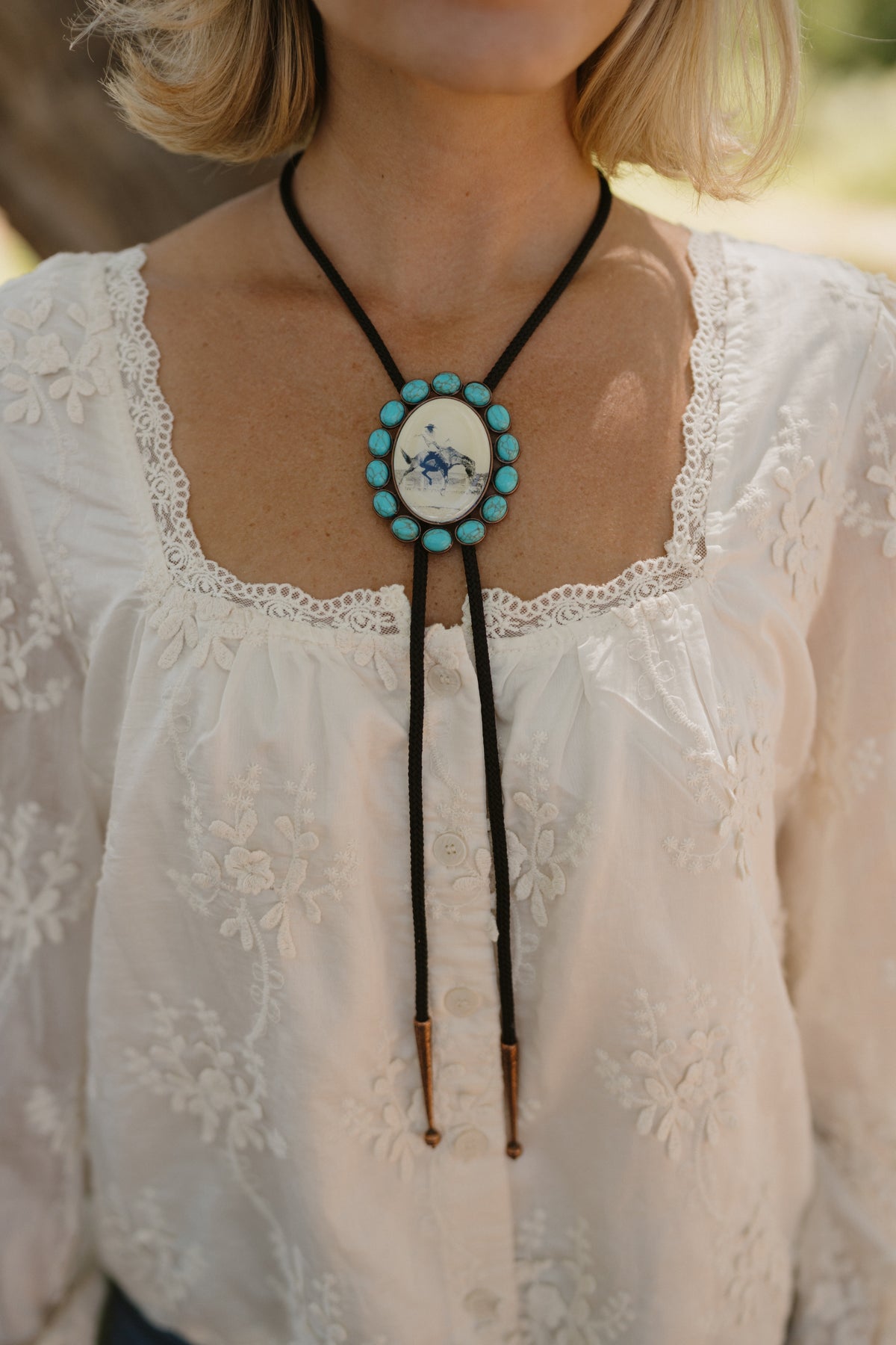 Turquoise Bogan Bolo Tie