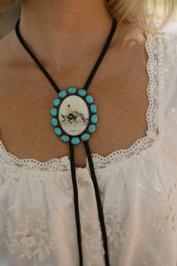 Turquoise Bogan Bolo Tie