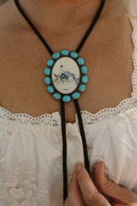 Turquoise Bogan Bolo Tie