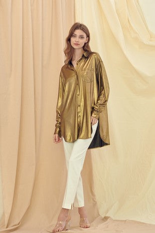 Glimmering Gold Top