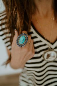 Rayma Ring | Turquoise + Blue Lapis