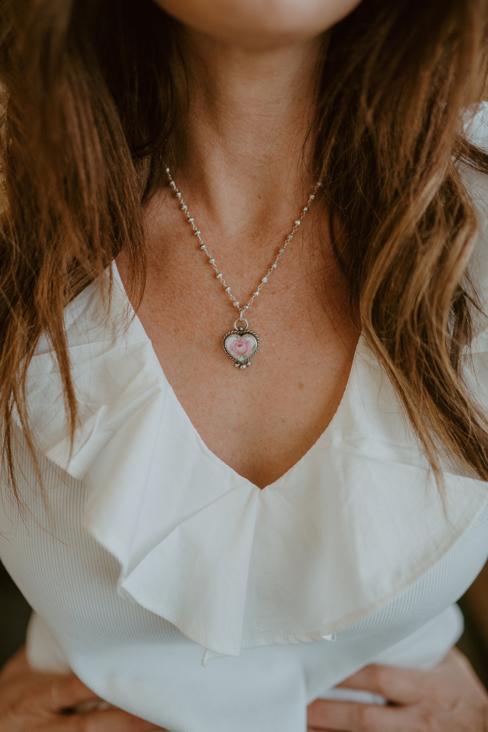 Pink Rose Necklace | Small