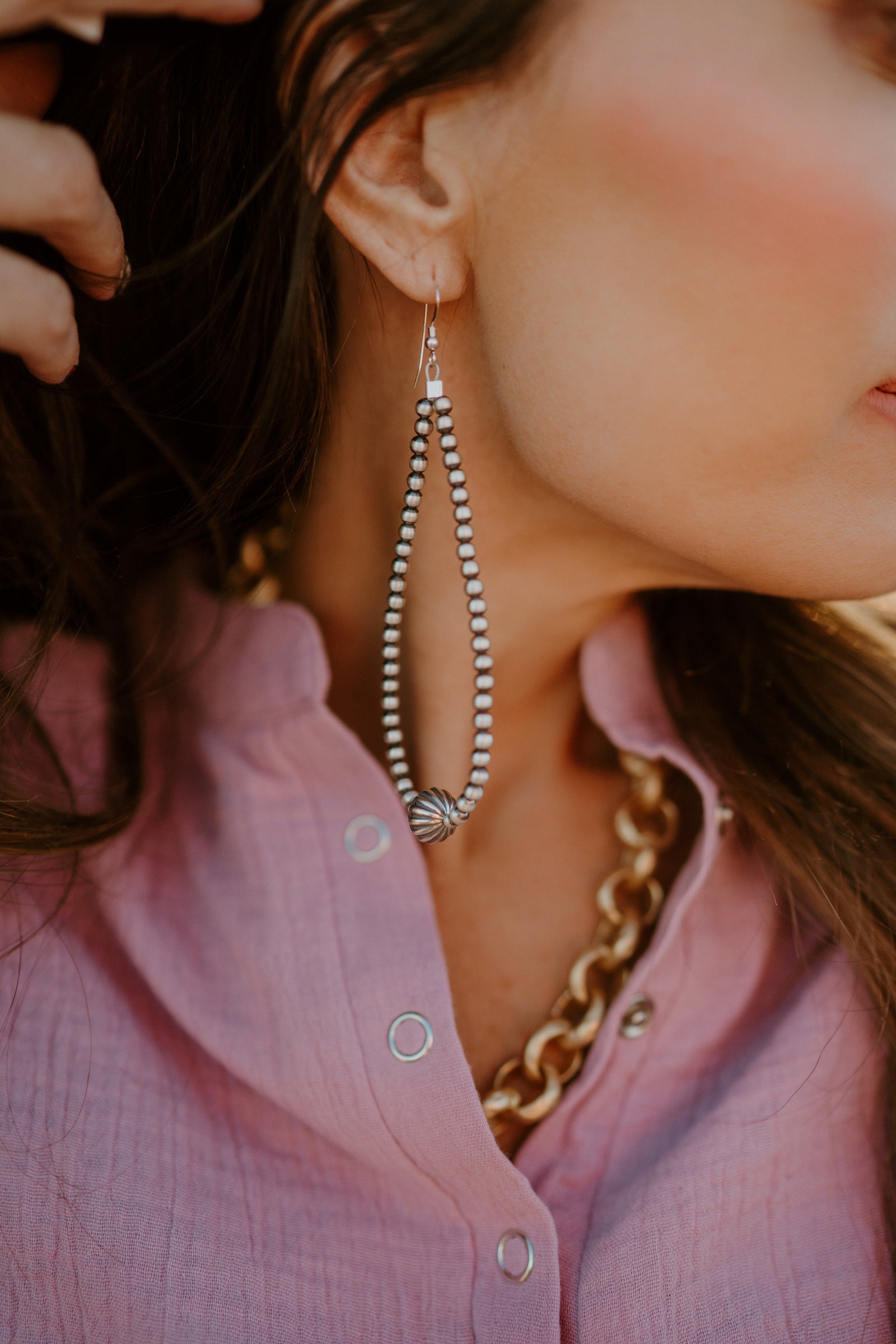 Shirley Earrings | Oxidized Beads