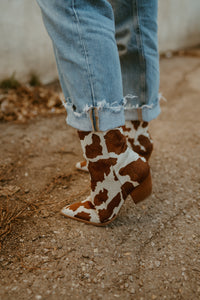 Caty Boot | Cow Print - FINAL SALE