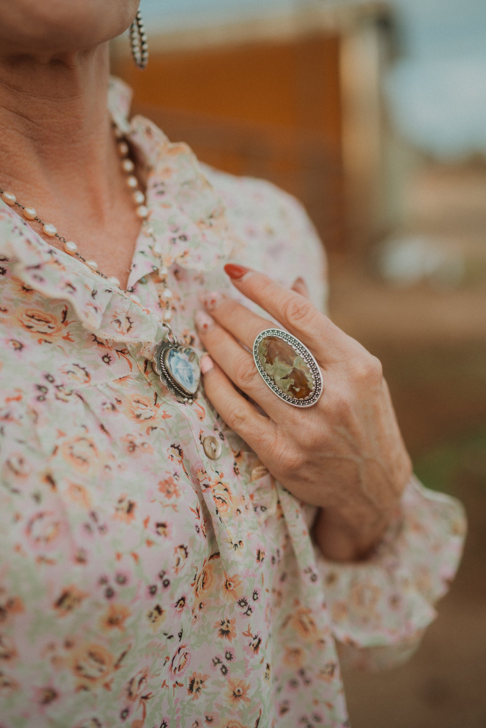 Frenchy Ring | Rainforest Jasper