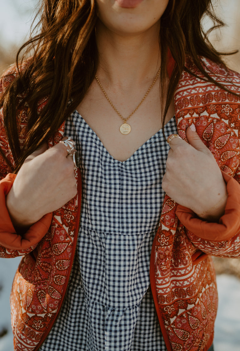 Small Horse Necklace | Gold
