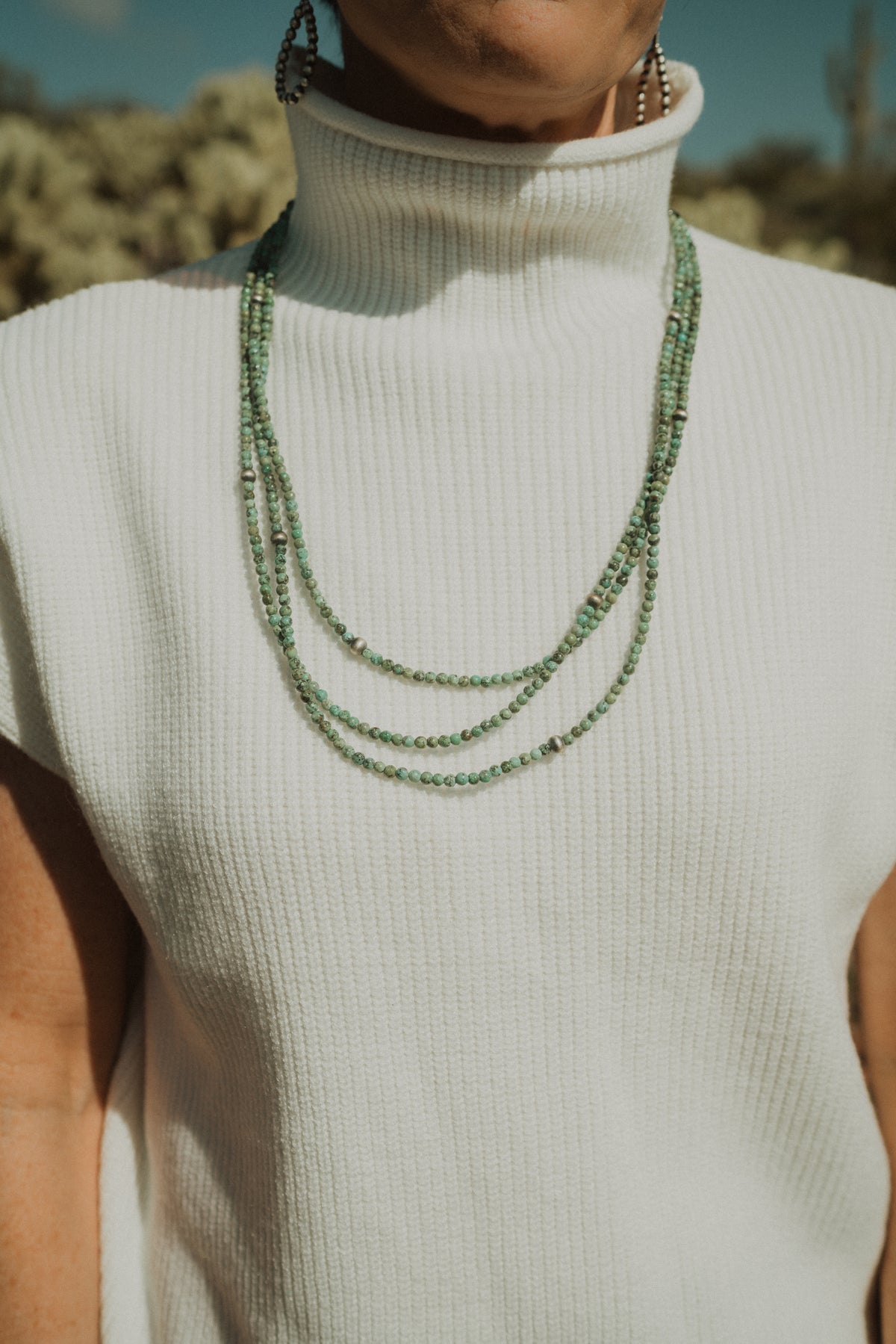 Olive Necklace | Small 3 Strand