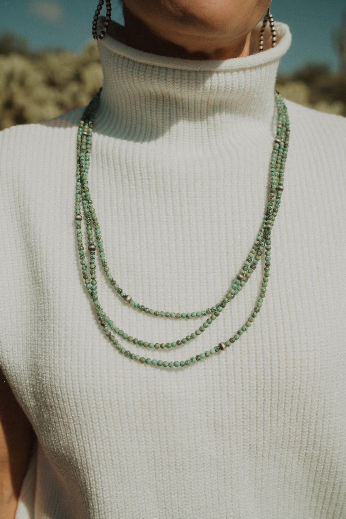 Olive Necklace | Small 3 Strand