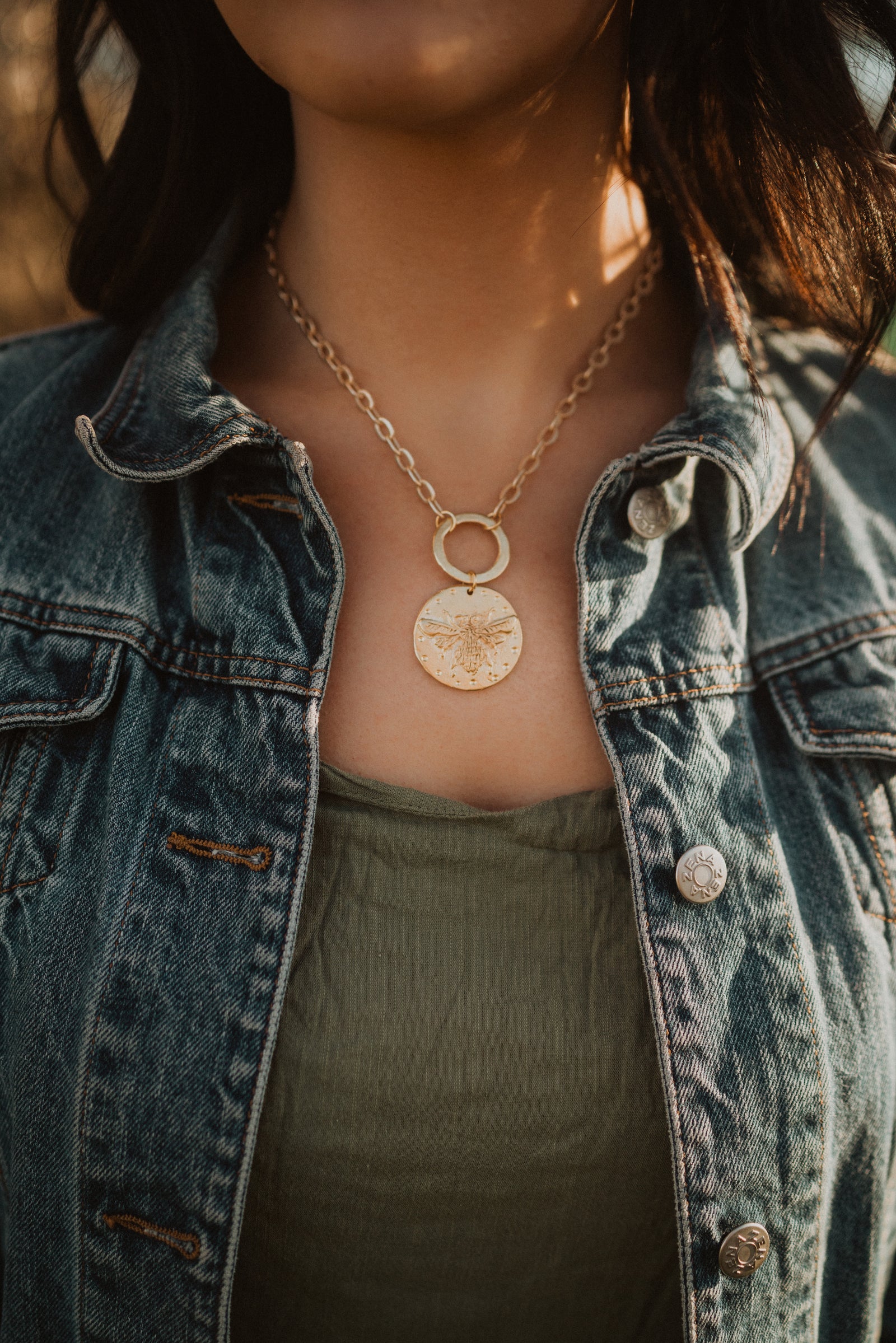Big Gold Bee Necklace | #1 - FINAL SALE