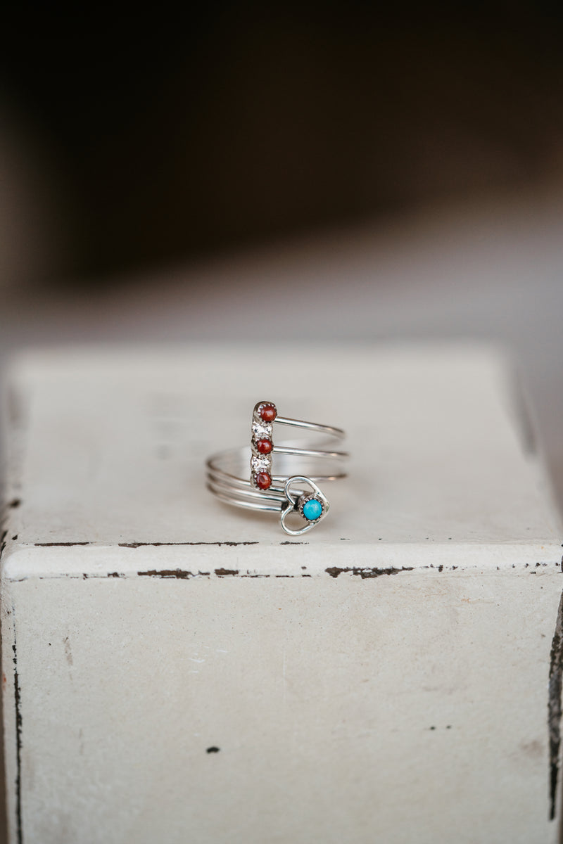 Cherish Ring | Coral + Turquoise - FINAL SALE