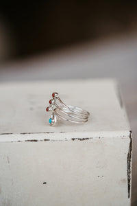 Cherish Ring | Coral + Turquoise - FINAL SALE
