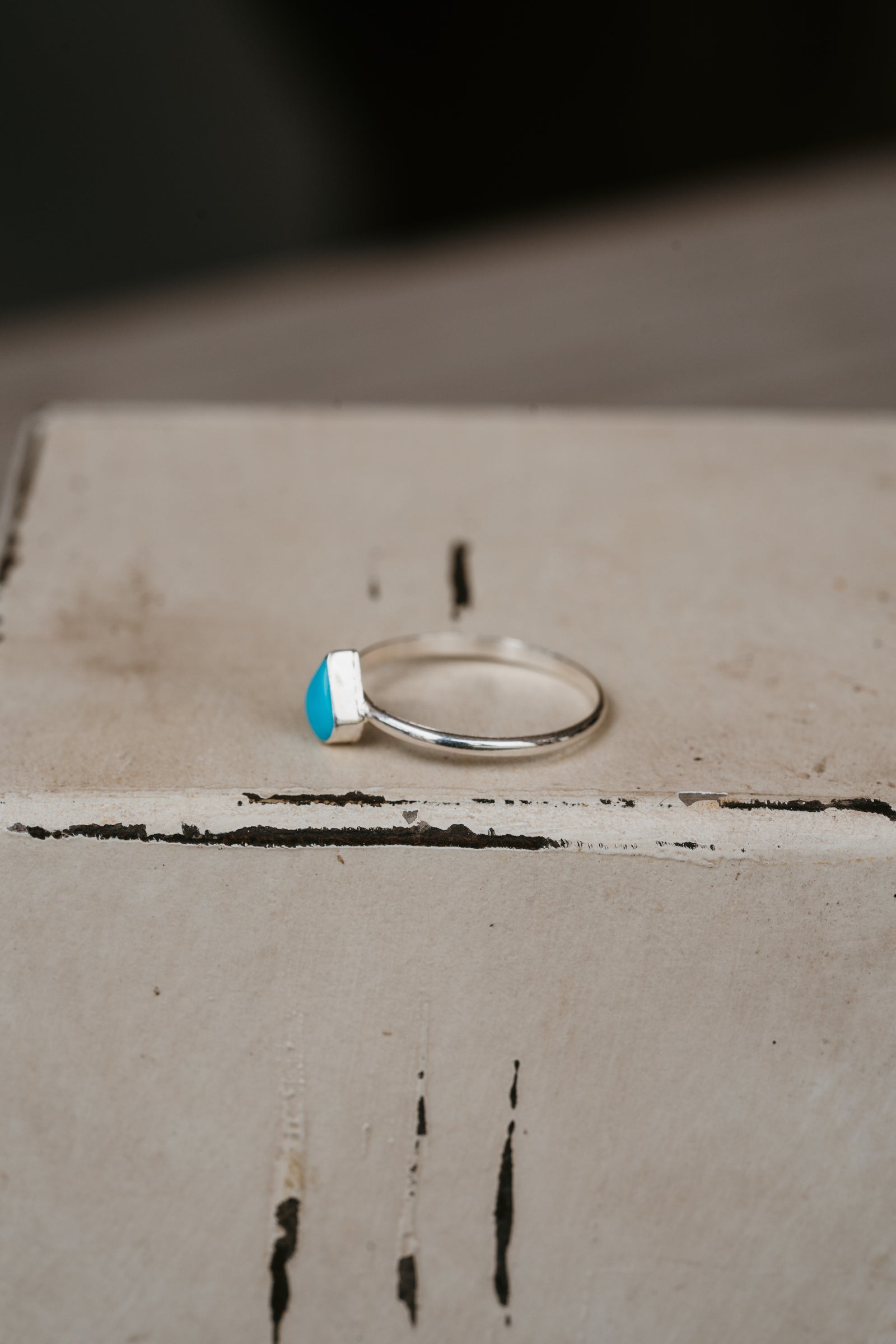 Tiny Teardrop Ring | Turquoise