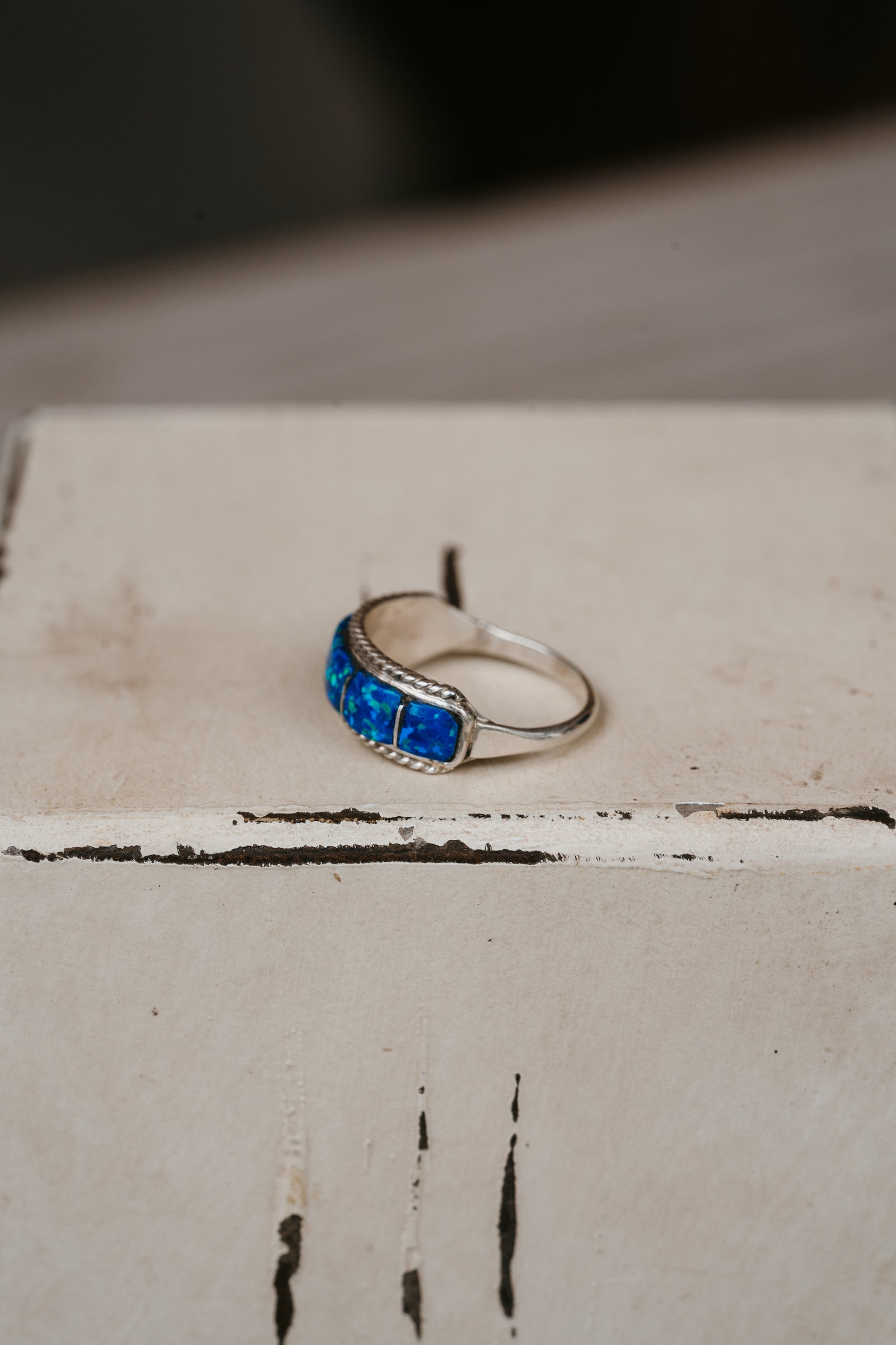 Chloe Ring | Blue Opal